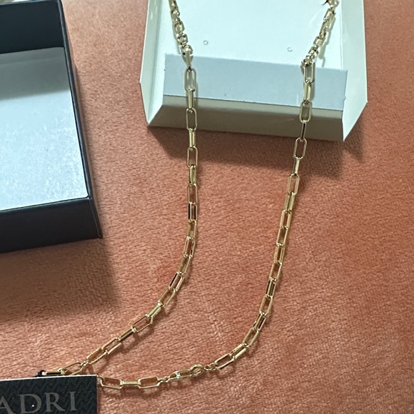 Nadri Gold Link Necklace with Marquise Crystal - Picture 3 of 4